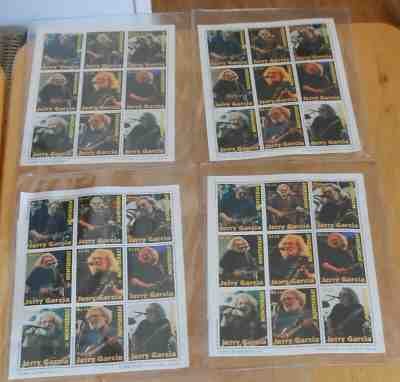 Grateful Dead Jerry Garcia 9 Stamp Set International Collectors Society (4 Sets)
