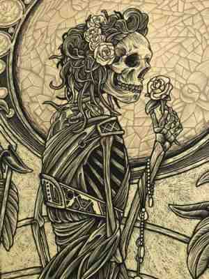 Luke Martin Grateful Dead Keyline Poster S/N xx/75 W/ Mini Print IN HAND