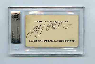 Jerry Garcia Signed Grateful Dead Business Card BAS COA Auto Autographed JSA Cut