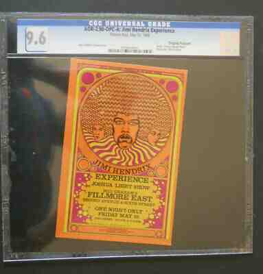 AOR-2.90-OPC-A CGC 9.6 Jimi Hendrix posterpostcard BG,FD