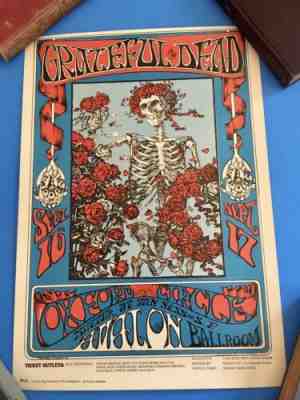 GRATEFUL DEAD SKULL & ROSES FD-26(3) BINDWEED ORIGINAL ICONIC CONCERT POSTER NM!