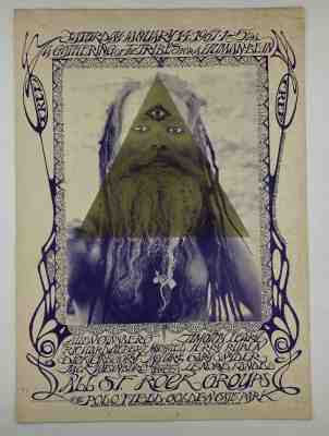 The historic "Human Be In" poster 1967 - AOR 2.217
