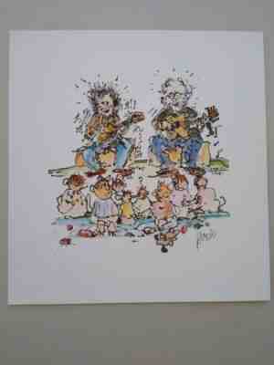  Jerry Garcia Grisman Art Print AKA (Not For Kids Only)  lithograph COA