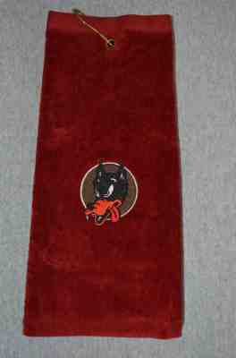 Grateful Dead - Garcia's Guitar -Wolf- - Red Tri Fold Golf Towel -Free Shipping