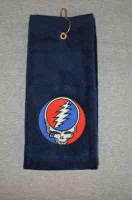 Grateful Dead - Steal Your Face - Navy Blue Tri Fold Golf Towel -Free Shipping