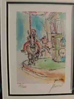 Jerry Garcia Lithograph - Carousel, hand signed numbered