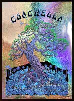 MINT Paul McCartney Black Keys EMEK 2009 Coachella GLITTER FOIL A/P Poster 3/3