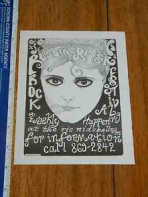 1967 AOR 2.328 GRATEFUL DEAD RUSSIAN RIVER ROCK FESTIVAL HANDBILL MELINDA GEBBIE