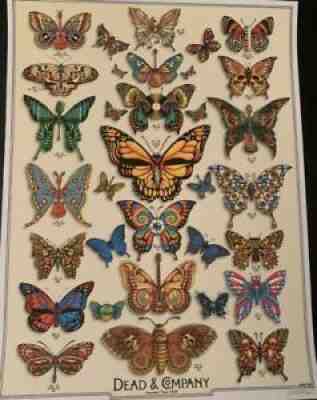 DEAD & COMPANY poster 2019 Concert VIP Tour EMEK Print Butterfly Grateful Dead