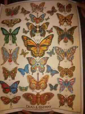 DEAD & COMPANY 2019 SUMMER CONCERT VIP TOUR POSTER, EMEK BUTTERFLY GRATEFUL DEAD