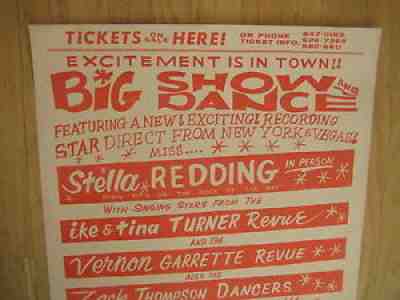Fillmore poster era Ike & Tina Turner Boxing Style poster San Francisco