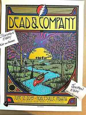 Dead and & Company Deer Creek Noblesville IN 2019 Screen Print Poster S/N #/775