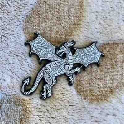 Danny Steinman Grateful Dead Dragon - Fire on the Mountain - Tattoo X/50 Pin