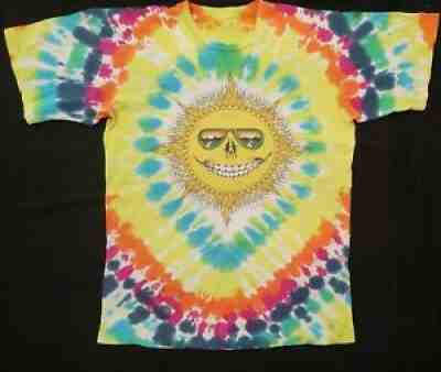 Vintage 1988 Jerry Jasper Garcia Grateful Dead Band Shirt Sun Moon Tie Dye RARE