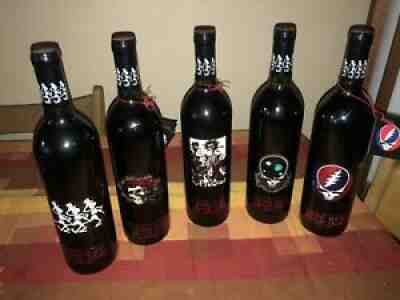 Grateful Dead Red Table Wine Set Complete 5 Bottles Unwine 1st Edition Series