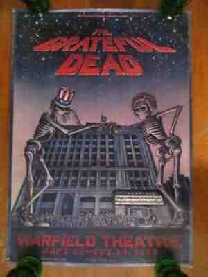 Vtg 1980 GRATEFUL DEAD Sept. 25-Oct.14 WARFIELD THEATRE San Francisco UNCLE SAM
