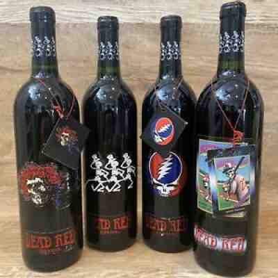Rare LOT - Grateful Dead Spring Training '92 Dead Red & 3 Others - UNWINE 750ml