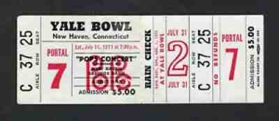 ULTRA RARE!!! GRATEFUL DEAD FULL TICKET YALE BOWL July 31, 1971