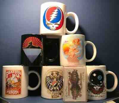 Grateful Dead Coffee Mugs / Set of 5 Dead, 1 JGB mug