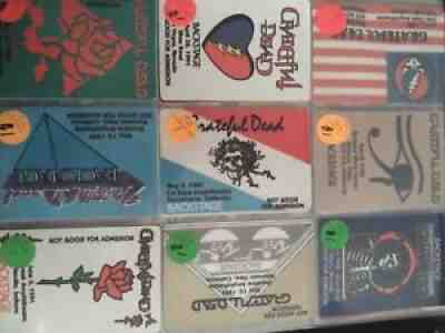 Over 200 Grateful dead backstage passesÂ  from Ramrods road case