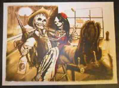 BOB WEIR FURTHUR GRATEFUL DEAD 2012 LE ART PRINT POSTER SERLO COWBOY MEXACALI