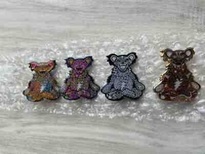 Buddha Bear SET of 4 Pins by Danny Steinman - Grateful Dead