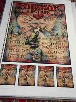 FURTHUR FESTIVAL GRATEFUL DEAD--MICHAEL EVERETT SIGNED AP LIMITED EDITION !!!