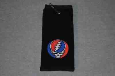Grateful Dead - Steal Your Face - Black --Tri Fold Golf Towel -Free Shipping