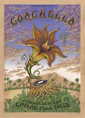 MINT RHCP RATM 2007 EMEK Coachella KRAFT Poster 30/100