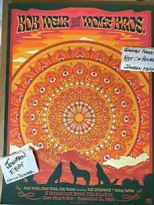 BOB WEIR WOLF BROTHERS NEW YEARS EVE 2019 2020 SCREEN PRINT POSTER S/N #/1320