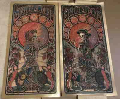 Luke Martin Grateful Dead Matching Numbers 1 & 2 Gold Foils Bertha Jack Straw