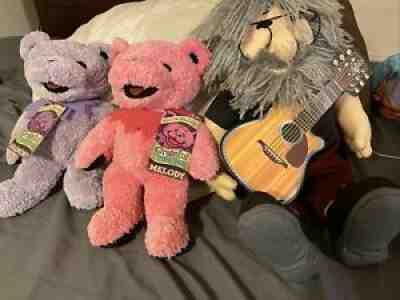 Jerry Garcia Liquid Blue Doll- Two Liquid Blue Teddy Bears- Melody And Harmony-