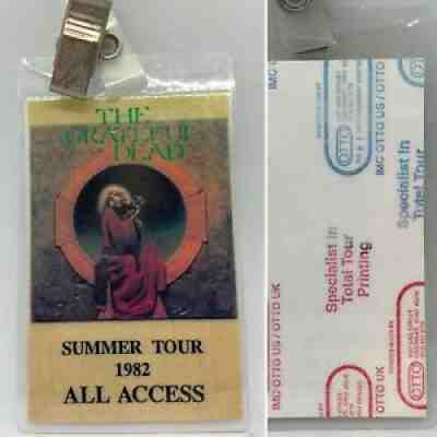 OTTO Laminated 1982 Grateful Dead Summer Tour All Access Concert Pass Backstage