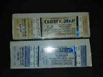 GRATEFUL DEAD UNUSED MINT CONCERT TICKETS 7-8-95 & 7-9-95 SOLDIER FIELD Chicago