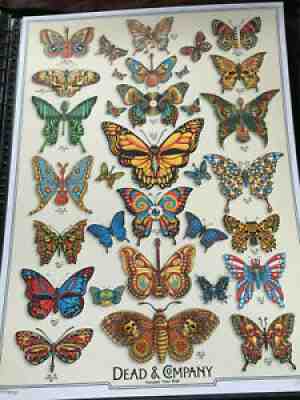 GRATEFUL DEAD & COMPANY 2019 BUTTERFLY POSTER VIP TOUR EMEK SIGNED & NUMBERED