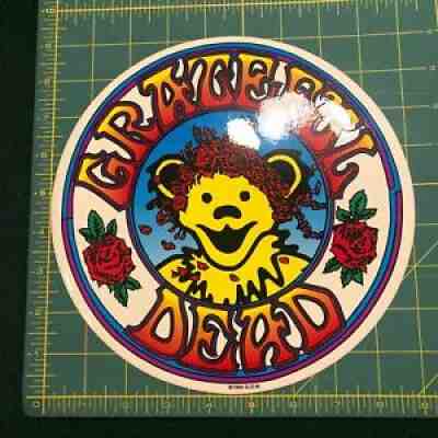 NEW Vintage Grateful Dead Dancing Bear w/ Rose 1994 HUGE Window Sticker Decal