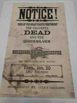 "NOTICE!" HB. Grateful Dead, Quicksilver. 1968. Stone MINT