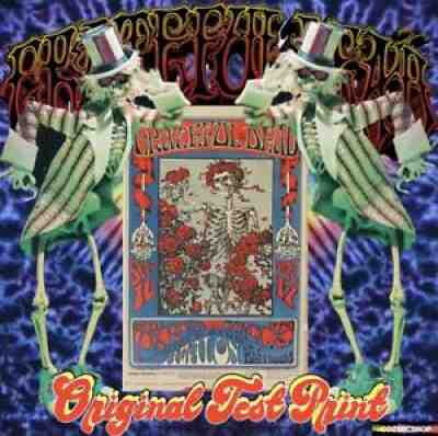 Grateful Dead FD26-2 Avalon Ballroom Skeleton & Roses Rock Concert Test Poster