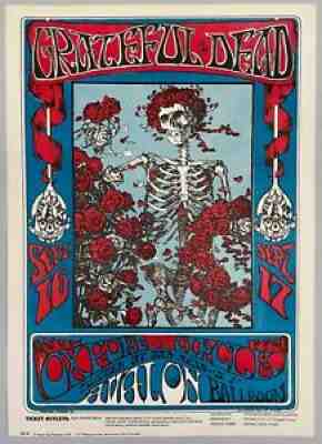 GRATEFUL DEAD 1966 Avalon Ballroom Original Concert Poster FD 26 (2) 2nd print