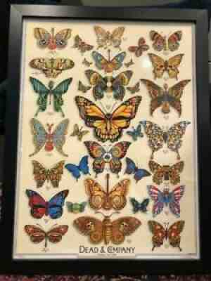 DEAD & COMPANY FRAMED POSTER - 2019 Concert Tour - EMEK Print Butterfly