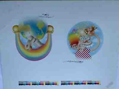 RARE DOUBLE SIGNED S.MOUSE EUROPE 72 GRATEFUL DEAD PROOF POSTER ICE CREAM KID !!