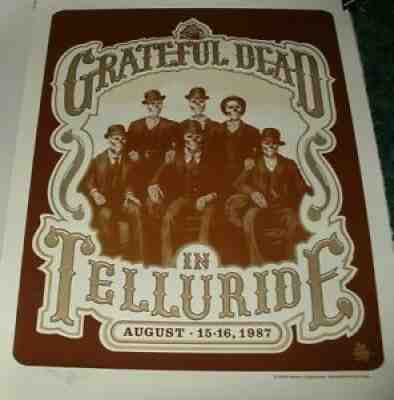 GRATEFUL DEAD IN TELLURIDE 1987 POSTER SIGNED & #RD 249/400 STEVE JOHANSEN 2007