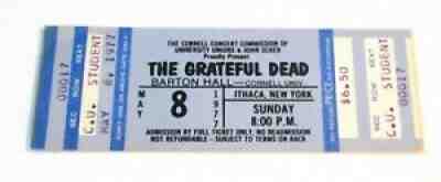 GRATEFUL DEAD TICKET - MAY 8, 1977 - BARTON HALL CORNELL -THE LIGHT