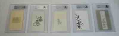 GRATEFUL DEAD Signed Autograph Encapsulated Slab Set 5 Members Jerry Garcia +