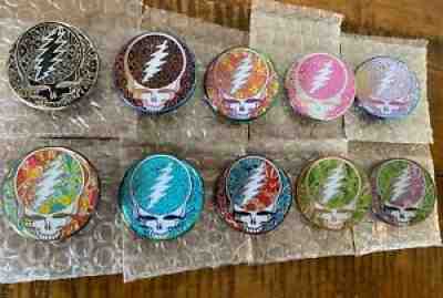 GRATEFUL DEAD Stealie Enamel Art Pin Set by Danny Steinman
