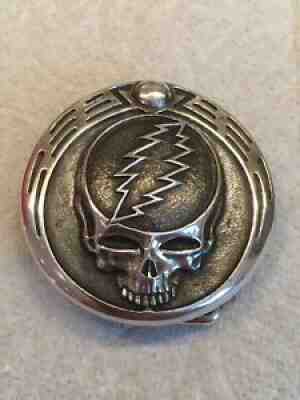 Owsley Stanley Grateful Dead Steal Your Face SYF Silver Belt Buckle