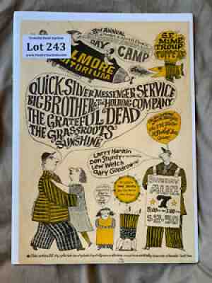 Grateful Dead Janis Joplin Rick Griffin (Jook Savages) AOR 2.68 1966 DAY CAMP
