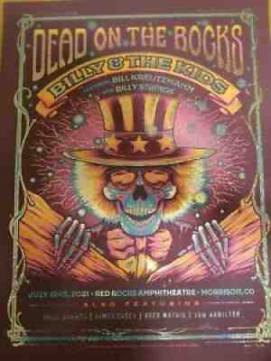 BILLY AND THE KIDS FOIL RED ROCKS PRINT #2/50 with Autograph Billy Deal Poster