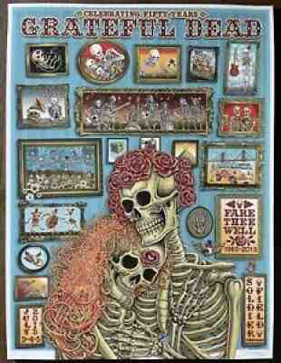 Grateful Dead GD50 Limited Signed/Numbered VIP Concert Poster by EMEKÂ 