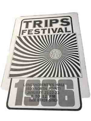Trips Festival Handbill 1966 Acid Test, Merry Pranksters, Grateful Dead